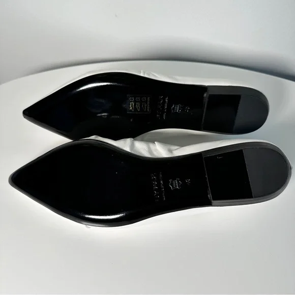 NWOB BY FAR REGINA WHITE NAPPA LEATHER